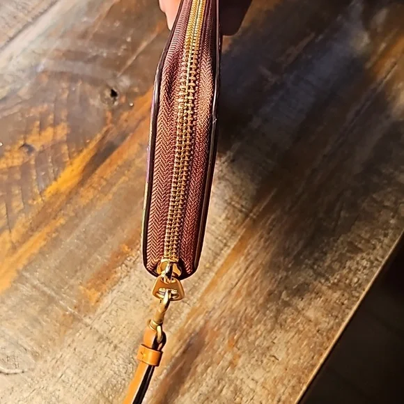 Coach Long Zip Around Wallet In Rainbow Signature Canvas - Picture 9 of 13